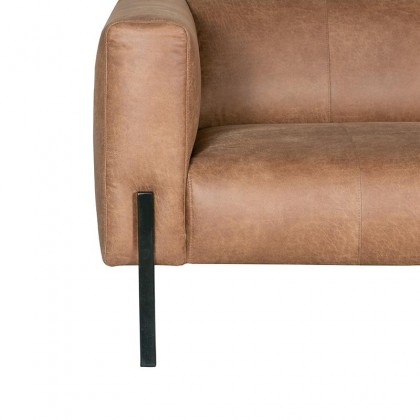 LABEL51 Bank Palermo - Cognac - Leder - 3-Zits