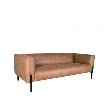 LABEL51 Bank Palermo - Cognac - Leder - 3-Zits