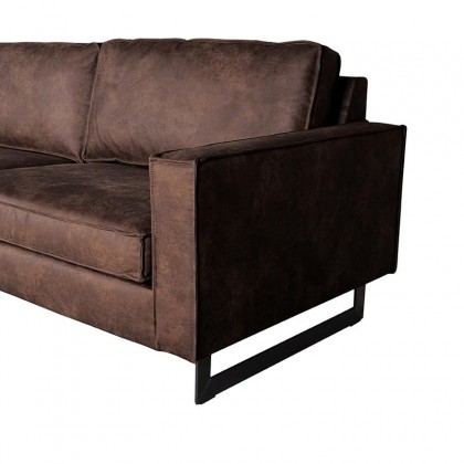 LABEL51 Bank Arezzo - Bruin - Leder - 3-Zits