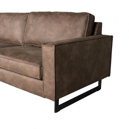 LABEL51 Bank Arezzo - Taupe - Leder - 3-Zits