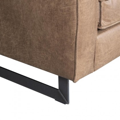 LABEL51 Bank Arezzo - Taupe - Leder - 3-Zits