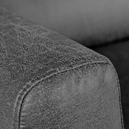 LABEL51 Bank Napoli - Antraciet - Microfiber - 3-Zits