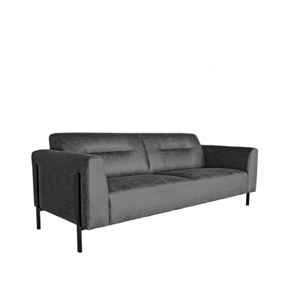 LABEL51 Bank Napoli - Antraciet - Microfiber - 3-Zits