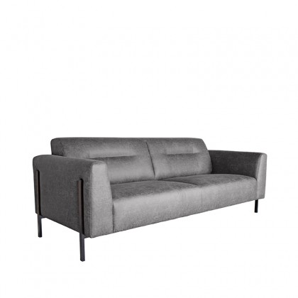 LABEL51 Bank Napoli - Grijs - Microfiber - 3-Zits