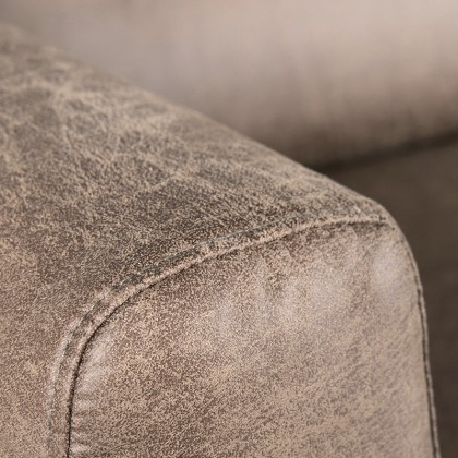 LABEL51 Bank Napoli - Taupe - Microfiber - 3-Zits