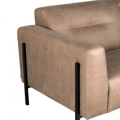 LABEL51 Bank Napoli - Taupe - Micro Suede