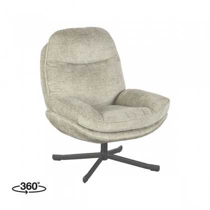 LABEL51 Fauteuil Noel - Beige - Stof