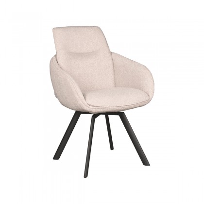 LABEL51 Eetkamerstoel Beauty - Naturel - Boucle