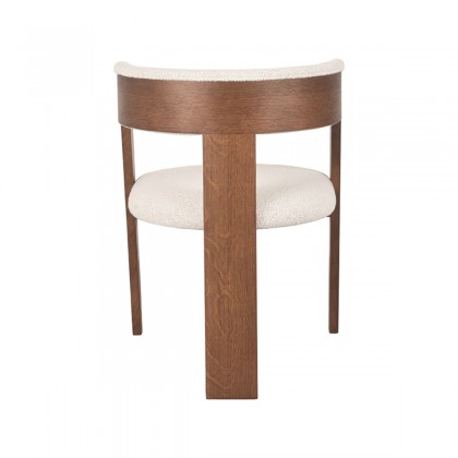 LABEL51 Eetkamerstoel Sasha - Wit - Boucle