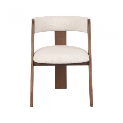 LABEL51 Eetkamerstoel Sasha - Wit - Boucle