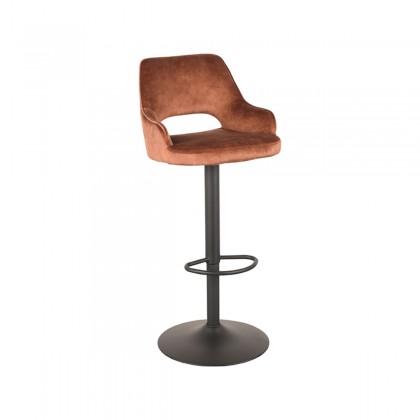 LABEL51 Barkruk Fer - Rust - Velours - Gaslift