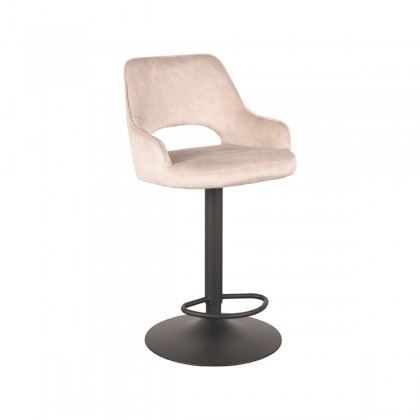 LABEL51 Barkruk Fer - Naturel - Velours - Gaslift