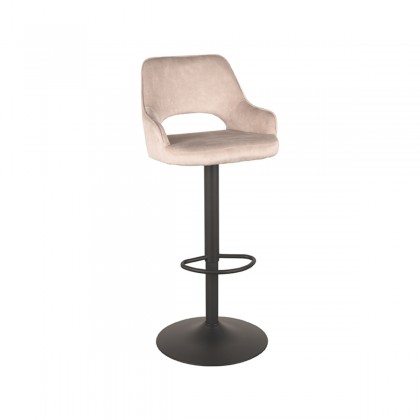 LABEL51 Barkruk Fer - Naturel - Velours - Gaslift