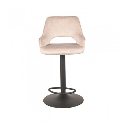 LABEL51 Barkruk Fer - Naturel - Velours - Gaslift