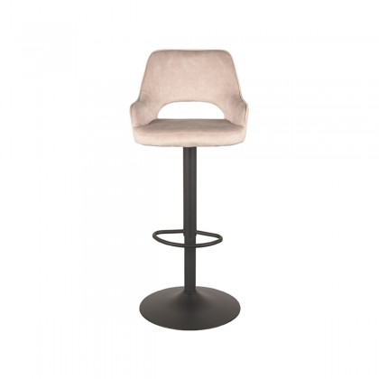 LABEL51 Barkruk Fer - Naturel - Velours - Gaslift