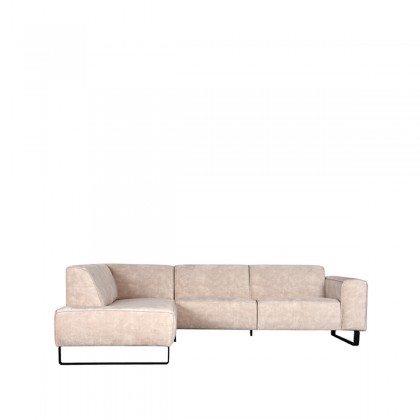 LABEL51 Hoekbank Amaro - Naturel - Velours - Links