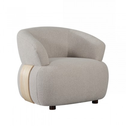 LABEL51 Fauteuil Valenza - Naturel - Stof - Naturel Hout