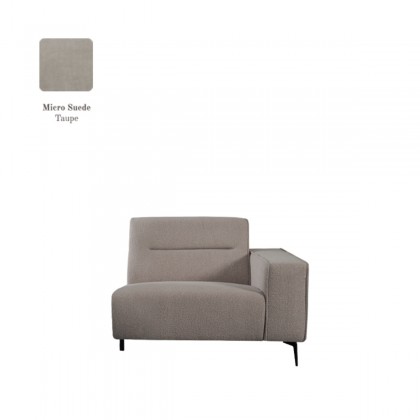 LABEL51 Bank Nero - Taupe - Micro Suede