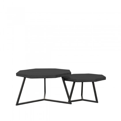 LABEL51 Salontafel Figure - Zwart - Mangohout - 70 cm