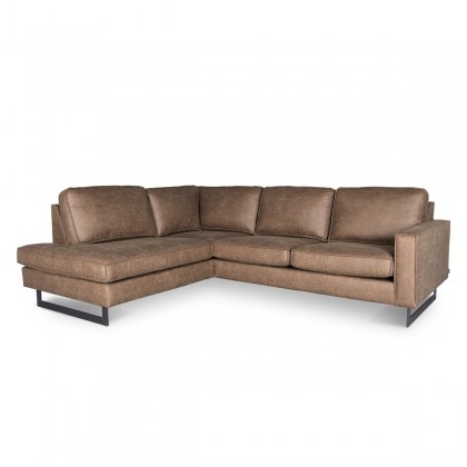 LABEL51 Hoekbank Allure - Taupe - Micro Suede - Links