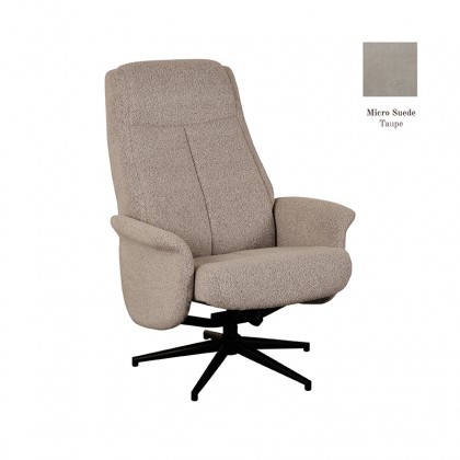 LABEL51 Fauteuil Bergen - Taupe - Micro Suede