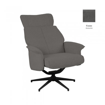 LABEL51 Fauteuil Verdal - Antraciet - Cosmo - Excl. Hocker