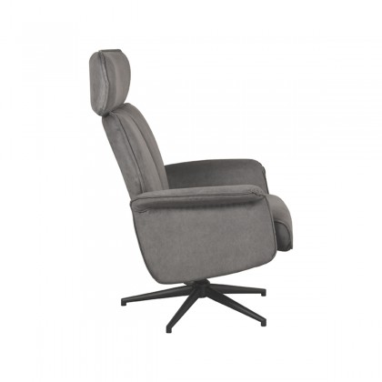 LABEL51 Fauteuil Verdal - Antraciet - Cosmo - Excl. Hocker