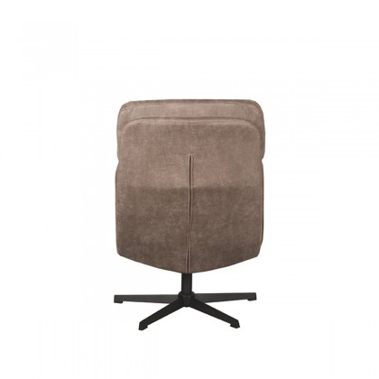 LABEL51 Fauteuil Alvar - Taupe - Boucle - Incl. Hocker