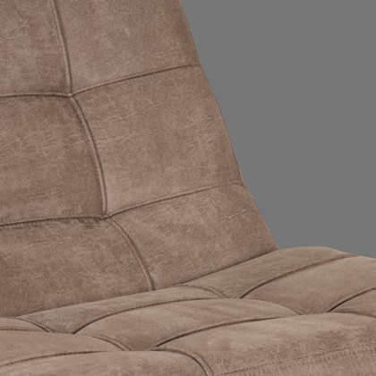 LABEL51 Fauteuil Alvar - Taupe - Boucle - Incl. Hocker