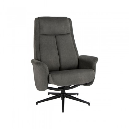 LABEL51 Fauteuil Bergen - Antraciet - Cosmo - Excl. Hocker