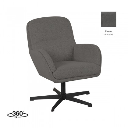 LABEL51 Fauteuil Moss - Antraciet - Cosmo