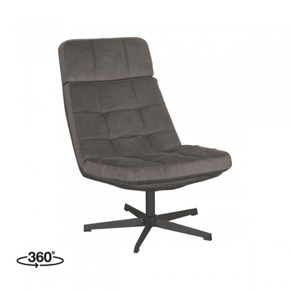 LABEL51 Fauteuil Alvar - Antraciet - Cosmo