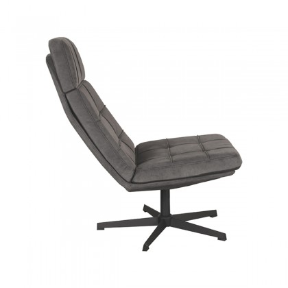 LABEL51 Fauteuil Alvar - Antraciet - Cosmo - Excl. Hocker