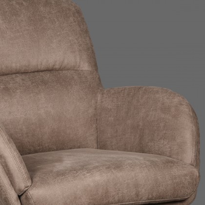 LABEL51 Fauteuil Moss - Taupe - Micro Suede