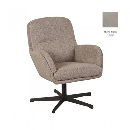 LABEL51 Fauteuil Moss - Taupe - Micro Suede