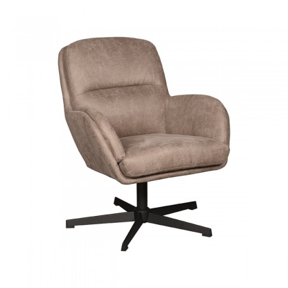 LABEL51 Fauteuil Moss - Taupe - Micro Suede