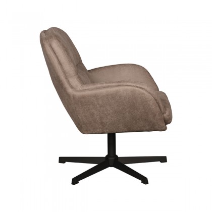 LABEL51 Fauteuil Moss - Taupe - Micro Suede