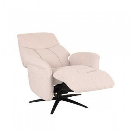 LABEL51 Fauteuil Oslo - Naturel - Boucle - Elektrische