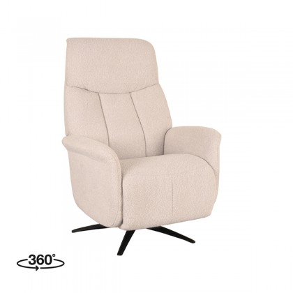 LABEL51 Fauteuil Oslo - Naturel - Boucle - Elektrische