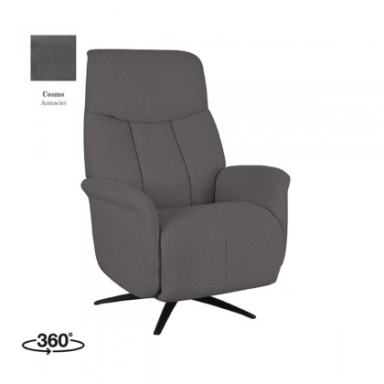 LABEL51 Fauteuil Oslo - Antraciet - Cosmo - Elektrische