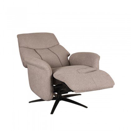 LABEL51 Fauteuil Oslo - Taupe - Micro Suede - Elektrische