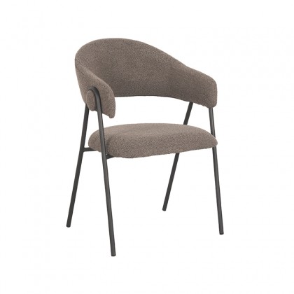 LABEL51 Eetkamerstoel Lowen - Bruin - Boucle
