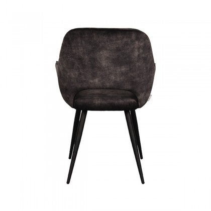 LABEL51 Eetkamerstoel Fer - Antraciet - Velours
