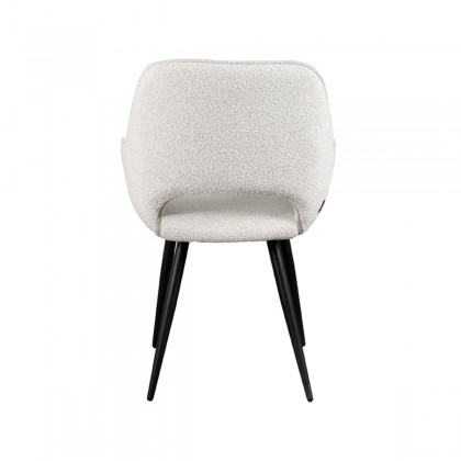 LABEL51 Eetkamerstoel Fer - Wit - Boucle