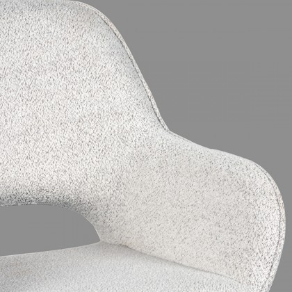 LABEL51 Eetkamerstoel Fer - Wit - Boucle