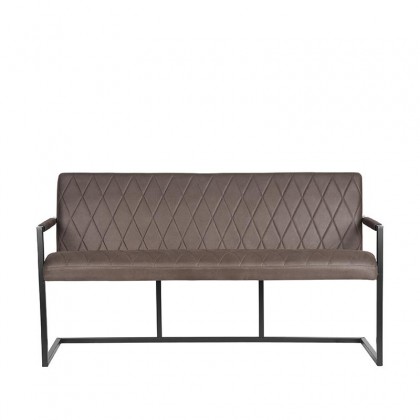 LABEL51 Eetkamerbank Denmark - Antraciet - Microfiber - 155 cm