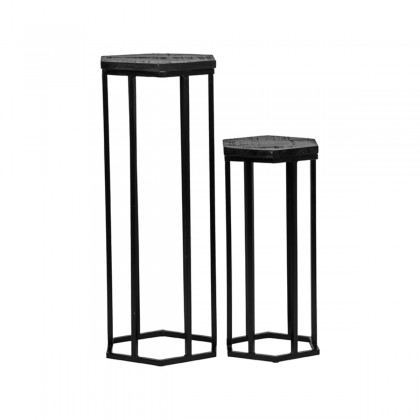 LABEL51 Bijzettafel Slide - Zwart - Mangohout