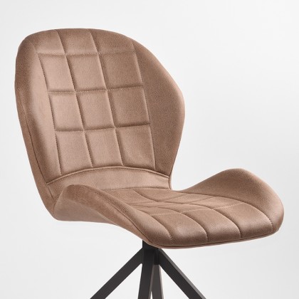 LABEL51 Eetkamerstoel Ferm - Stone - Microfiber