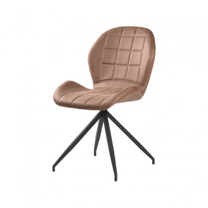 LABEL51 Eetkamerstoel Ferm - Stone - Microfiber