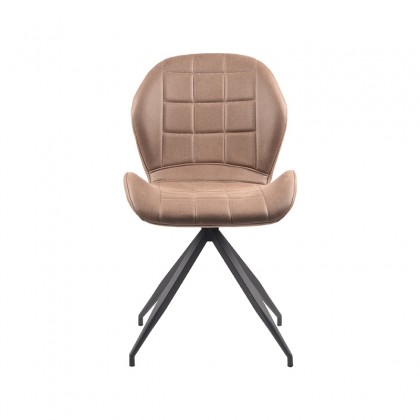 LABEL51 Eetkamerstoel Ferm - Stone - Microfiber